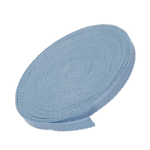 MACHSWON Baumwoll-Twillband, 0,6 cm, 9,1 m, 100 % Baumwolle, Schrägband, Fischgrätenmuster, Gurtband zum Nähen, Geschenkverpacken, Blau MACHSWON Baumwoll-Twillband, 0,6 cm, 9,1 m, 100 % Baumwolle, Schrägband, Fischgrätenmuster, Gurtband zum Nähen, Geschenkverpacken, Blau von MACHSWON