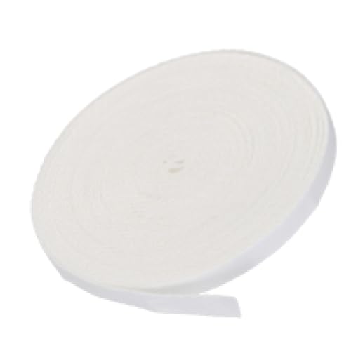 MACHSWON Baumwoll-Twillband, 0,6 cm, 9,1 m, 100 % Baumwolle, Schrägband, Fischgrätenmuster, Gurtband zum Nähen, Geschenkverpacken, einfarbig, Weiß MACHSWON Baumwoll-Twillband, 0,6 cm, 9,1 m, 100 % Baumwolle, Schrägband, Fischgrätenmuster, Gurtband zum Nähen, Geschenkverpacken, einfarbig, Weiß von MACHSWON