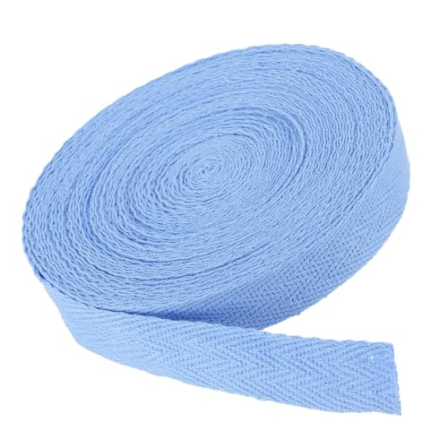 MACHSWON Baumwoll-Twillband, 1,6 cm, 9,1 m, Baumwollband, Schrägband, Fischgrätenmuster, Gurtband, zum Nähen, Geschenkverpacken, DIY, Himmelblau MACHSWON Baumwoll-Twillband, 1,6 cm, 9,1 m, Baumwollband, Schrägband, Fischgrätenmuster, Gurtband, zum Nähen, Geschenkverpacken, DIY, Himmelblau von MACHSWON