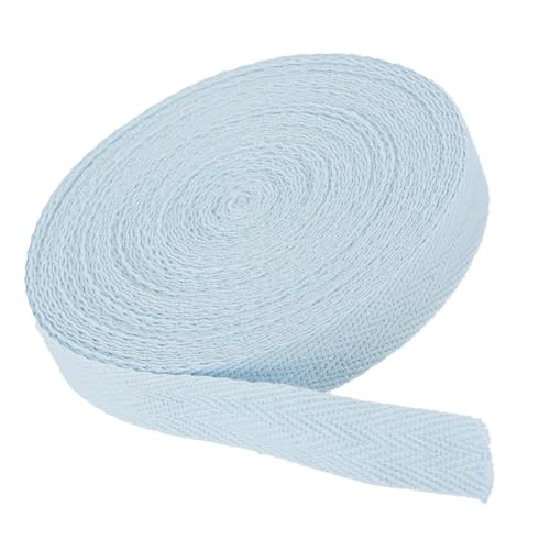 MACHSWON Baumwoll-Twillband, 1,6 cm, 9,1 m, Baumwollband, Schrägband, Fischgrätenmuster, Gurtband, zum Nähen, Geschenkverpacken, DIY, Seeblau MACHSWON Baumwoll-Twillband, 1,6 cm, 9,1 m, Baumwollband, Schrägband, Fischgrätenmuster, Gurtband, zum Nähen, Geschenkverpacken, DIY, Seeblau von MACHSWON