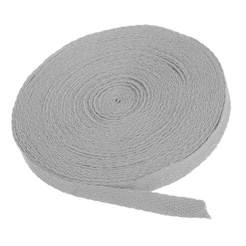 MACHSWON Baumwoll-Twillband, 9,1 m, 100 % Baumwolle, Schrägband, Fischgrätenmuster, Gurtband zum Nähen, Geschenkverpacken, Basteln, DIY, Hellgrau MACHSWON Baumwoll-Twillband, 9,1 m, 100 % Baumwolle, Schrägband, Fischgrätenmuster, Gurtband zum Nähen, Geschenkverpacken, Basteln, DIY, Hellgrau von MACHSWON