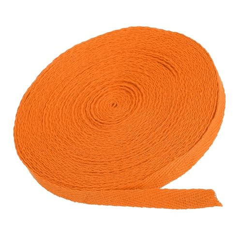 MACHSWON Baumwoll-Twillband, 9,1 m, 100 % Baumwolle, Schrägband, Fischgrätenmuster, Gurtband zum Nähen, Geschenkverpacken, Basteln, DIY, Orange MACHSWON Baumwoll-Twillband, 9,1 m, 100 % Baumwolle, Schrägband, Fischgrätenmuster, Gurtband zum Nähen, Geschenkverpacken, Basteln, DIY, Orange von MACHSWON