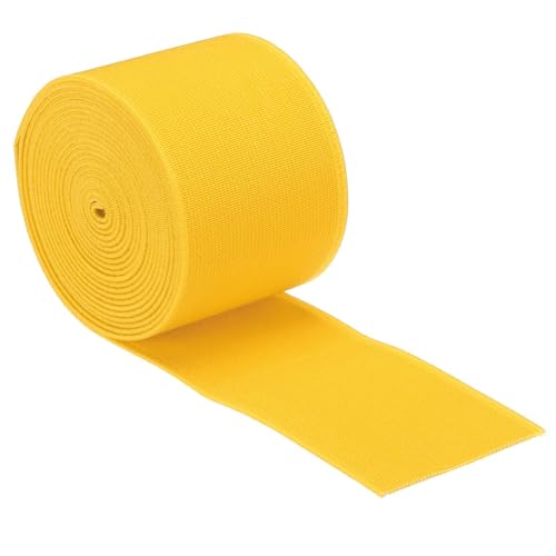MACHSWON Elastische Bänder zum Nähen, Gelb, 5,1 cm, 2,7 m, hohe Elastizität, Strick, 5 cm breite Spule, Nähband für Taillenbänder, Hosen, Kleidung und Handwerk, DIY MACHSWON Elastische Bänder zum Nähen, Gelb, 5,1 cm, 2,7 m, hohe Elastizität, Strick, 5 cm breite Spule, Nähband für Taillenbänder, Hosen, Kleidung und Handwerk, DIY von MACHSWON