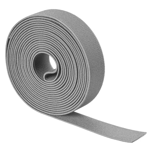 MACHSWON Elastische Bänder zum Nähen, Hellgrau, 2,5 cm, 4 m, hohe Elastizität, Strick-Twill, 2,5 cm breit, doppelseitige Spule, Nähband für Taillenbänder, Hosen, Kleidung und Handwerk, DIY MACHSWON Elastische Bänder zum Nähen, Hellgrau, 2,5 cm, 4 m, hohe Elastizität, Strick-Twill, 2,5 cm breit, doppelseitige Spule, Nähband für Taillenbänder, Hosen, Kleidung und Handwerk, DIY von MACHSWON
