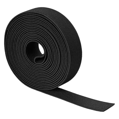 MACHSWON Elastische Bänder zum Nähen, schwarz, 2,5 cm, 4 m, hohe Elastizität, Strick-Twill, 2,5 cm breit, doppelseitige Spule, Nähband für Taillenbänder, Hosen, Kleidung und Handwerk, DIY MACHSWON Elastische Bänder zum Nähen, schwarz, 2,5 cm, 4 m, hohe Elastizität, Strick-Twill, 2,5 cm breit, doppelseitige Spule, Nähband für Taillenbänder, Hosen, Kleidung und Handwerk, DIY von MACHSWON