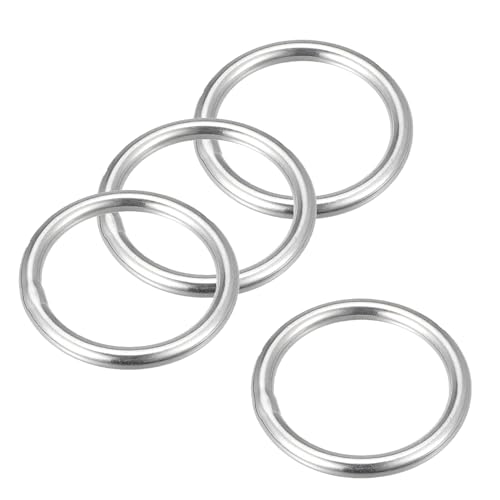 MACHSWON Geschweißter O-Ring aus 316 Edelstahl, 15 mm Innendurchmesser, 3 mm dick, für Handtasche, Gurtband, Geldbörse, Hundehalsband, Gürtel, DIY-Projekte, 4 Stück MACHSWON Geschweißter O-Ring aus 316 Edelstahl, 15 mm Innendurchmesser, 3 mm dick, für Handtasche, Gurtband, Geldbörse, Hundehalsband, Gürtel, DIY-Projekte, 4 Stück von MACHSWON