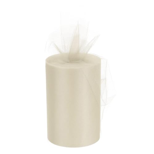 MACHSWON Tüllband-Rollen, elfenbeinfarben, 15,2 cm, 91,4 m, Pastellnetzstoff, Netzstoff, 15 cm breit, Netzrolle für Geschenkverpackungen, Weihnachten, Hochzeit, DIY Handwerk MACHSWON Tüllband-Rollen, elfenbeinfarben, 15,2 cm, 91,4 m, Pastellnetzstoff, Netzstoff, 15 cm breit, Netzrolle für Geschenkverpackungen, Weihnachten, Hochzeit, DIY Handwerk von MACHSWON