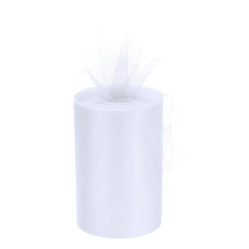 MACHSWON Tüllband-Rollen, weiß, 15,2 cm, 91,4 m, Pastellnetz, Stoff, Netzstoff, 15 cm Breite, Netzrolle für Geschenkverpackungen, Weihnachten, Hochzeit, Basteln, Basteln MACHSWON Tüllband-Rollen, weiß, 15,2 cm, 91,4 m, Pastellnetz, Stoff, Netzstoff, 15 cm Breite, Netzrolle für Geschenkverpackungen, Weihnachten, Hochzeit, Basteln, Basteln von MACHSWON