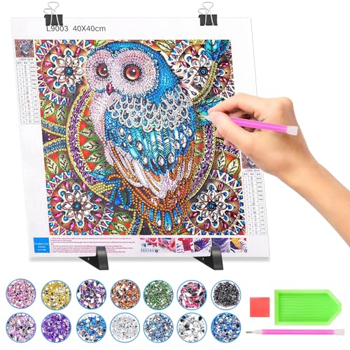 MACULPER Diamond Painting Kinder Diamond Painting Eule Diamant Painting Bilder Kinder 5D Diamond Painting Diamant Painting Kinder Diamond Painting Zubehör für Kinder Erwachsene - 40x40cm MACULPER Diamond Painting Kinder Diamond Painting Eule Diamant Painting Bilder Kinder 5D Diamond Painting Diamant Painting Kinder Diamond Painting Zubehör für Kinder Erwachsene - 40x40cm von MACULPER