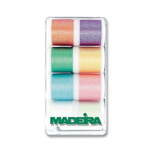 Madeira 8010 Stickbox Metallic Opal 8 Spulen à 200 m, One Size, 1600 von MADEIRA