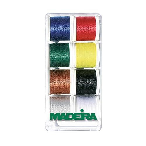 Madeira 8016 Nähgarn-Box Areofil No.35 8 Spulen à 100 m Extra stark, Polyester, Assorted, One Size, 800 von MADEIRA