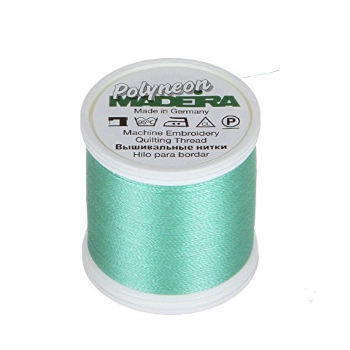 Madeira 9845 – – 1647 2-lagig Polyneon Polyester Stickgarn, 40 wt/135D 440 YD, Seafoam von MADEIRA