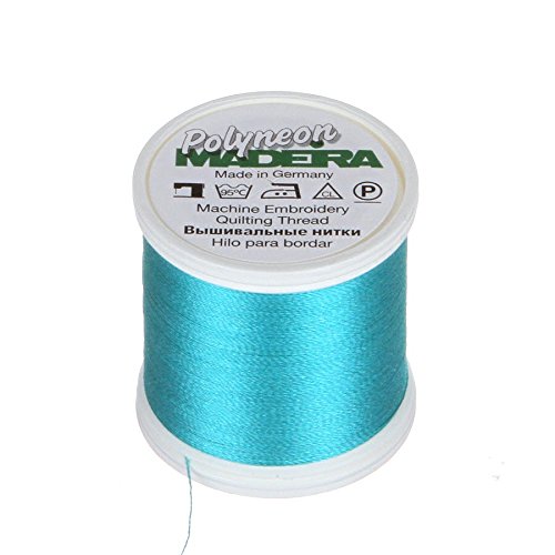 MADEIRA 9845-1746 2-lagiges Polyneon-Polyester-Stickgarn, 40 wt/135d 440 yd, Blaugrün MADEIRA 9845-1746 2-lagiges Polyneon-Polyester-Stickgarn, 40 wt/135d 440 yd, Blaugrün von MADEIRA
