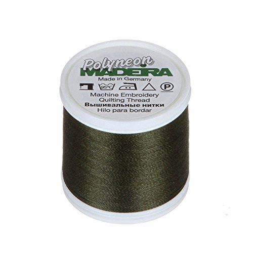 MADEIRA 9845-1795 2-lagiges Polyneon-Polyester-Stickgarn, 40 wt/135d 440 yd, dunkelgrün von MADEIRA