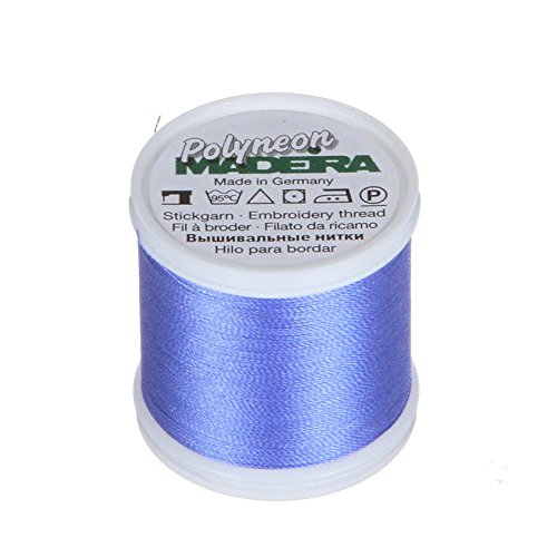 MADEIRA 9845-1830 2-lagiges Polyneon-Polyester-Stickgarn, 40 wt/135d 440 yd, Kadettblau von MADEIRA