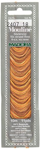 MADEIRA Mouline 017–2407 Baumwoll-Stickgarn, bunt, 9,5 m, Savanna von MADEIRA
