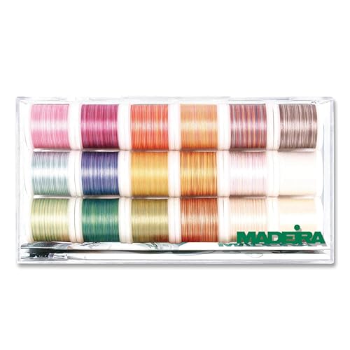 Madeira 8035 Klare Box: Cotona No.50: 18 x 200m: Spulen, Baumwolle, One Size, 3600 meter von MADEIRA
