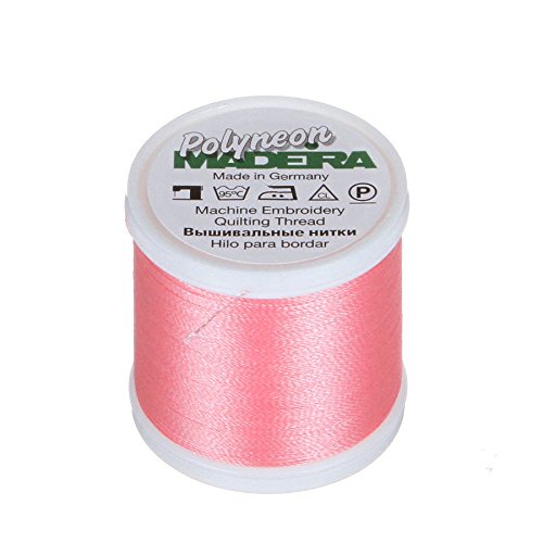 Madeira 9845 – – 1816 2-lagig Polyneon Polyester Stickgarn, 40 wt/135D 440 YD, Pink Tulip von MADEIRA