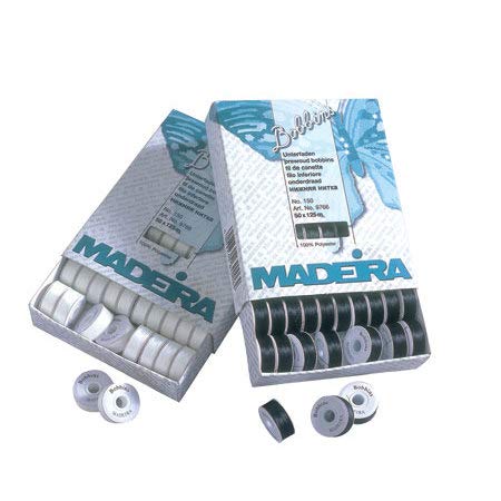 Madeira Bobbins No.150 Box 50 x 120 m weiß von MADEIRA