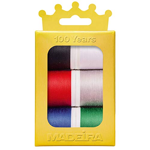Madeira - Madeira Aerofil Krone Assortiert (100m) Faden Kasten - 6 Stücke von MADEIRA