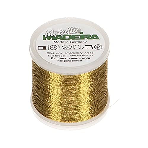 Madeira Metallic Brilliant Nr.40 Stickerei Gewinde, 200 Meter Länge, Gold4 Madeira Metallic Brilliant Nr.40 Stickerei Gewinde, 200 Meter Länge, Gold4 von MADEIRA