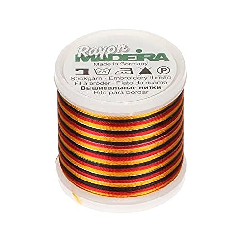 Madeira Rayon Thread 40wt 200m-Gold, Black & Red Madeira Rayon Thread 40wt 200m-Gold, Black & Red von MADEIRA