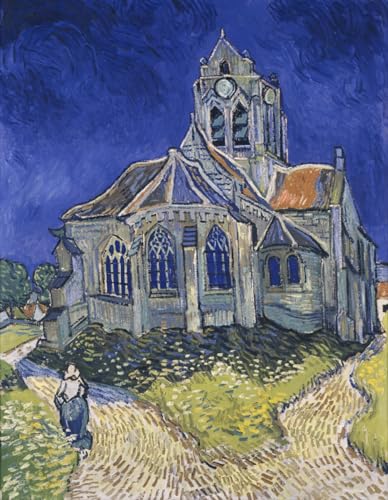 MAFANG 5D Diamond Painting „Kirche“ Van Gogh Ölgemälde Diy 5D-Diamant-Kunst-Set，Rund，Voller Bohrer，Diamant-Kunstbild，Kristallkunst Für Die Wanddekoration Zu Hause 50x70cm von MAFANG