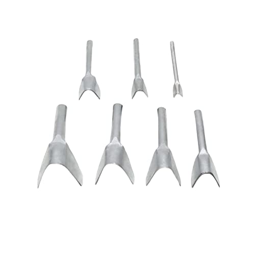 MAFELOE V-Form für Lederarbeiten, Locher, Leder-Lochstanzer, Leder-Lochstanzer, Lederschneider, Stanzset für Heimwerker, Handwerk, Handwerk, Gurt, Geldbörse, Tasche, 10-40 mm von MAFELOE