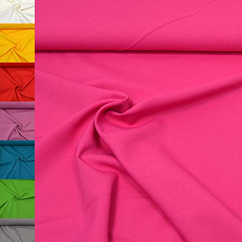 MAGAM-Stoffe 1m Mara Universal-Stoff uni Blickdicht Knitterarm Kostüm Tischdecken Dekostoff (06. Pink) von MAGAM-Stoffe