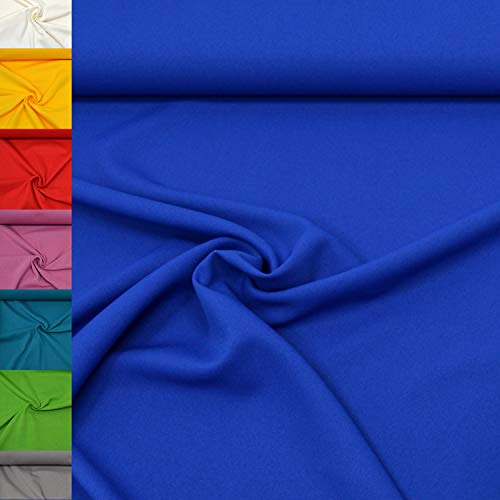 MAGAM-Stoffe 1m Mara Universal-Stoff uni Blickdicht Knitterarm Kostüm Tischdecken Dekostoff (19. Royalblau) von MAGAM-Stoffe