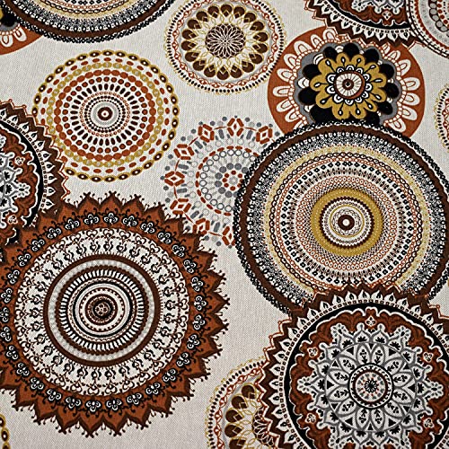 MAGAM-Stoffe Jasper Canvas Stoff Möbel Polsterstoff Oeko-Tex Meterware 50cm (Mandalas) von MAGAM-Stoffe