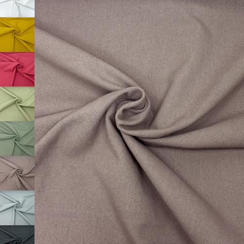 MAGAM-Stoffe Paris fester Canvas Stoff Kleidung Polsterstoff Meterware 50cm (10. Taupe-Braun) von MAGAM-Stoffe