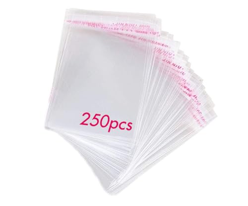 250 stück Cellophantüten Durchsichtige Selbstklebende. OPP-Plastiktüten ohne Löcher für Süßigkeiten, Geschenke, Schmuck, Karten, Bonbons, Pralinen. 250 stück Cellophantüten Durchsichtige Selbstklebende. OPP-Plastiktüten ohne Löcher für Süßigkeiten, Geschenke, Schmuck, Karten, Bonbons, Pralinen. von MAGIC SELECT