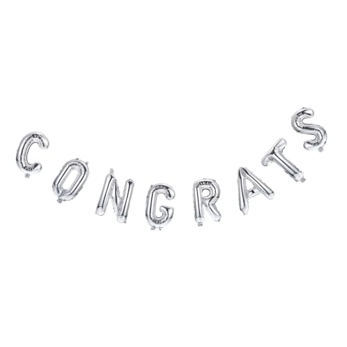 1 Satz Glückwunsch Ballon Ballongirlande Partyballons Fiesta-Ballons Helium buchstaben ballons abschlussfeier Abschluss Ballon Szene-Layout-Ballon-Requisite Aluminiumfolie Silver MAGICLULU 1 Satz Glückwunsch Ballon Ballongirlande Partyballons Fiesta-Ballons Helium buchstaben ballons abschlussfeier Abschluss Ballon Szene-Layout-Ballon-Requisite Aluminiumfolie Silver MAGICLULU von MAGICLULU