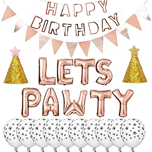 MAGICLULU 1 Partydekorationen für Haustiere rose gold ballons geburtstagsbanner Ballonset für Haustiere Haustier Hunde Geburtstagsdekorationen Haustier Hund Geburtstagszubehör MAGICLULU 1 Partydekorationen für Haustiere rose gold ballons geburtstagsbanner Ballonset für Haustiere Haustier Hunde Geburtstagsdekorationen Haustier Hund Geburtstagszubehör von MAGICLULU