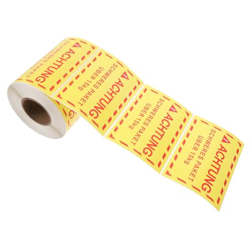 MAGICLULU 1 Rolle/500 Stück Vorsicht, Schweres Übergewicht, Warnaufkleber, Klebeetiketten, Warnaufkleber Für Versand Und Verpackung, Sichere Handhabung, Transport MAGICLULU 1 Rolle/500 Stück Vorsicht, Schweres Übergewicht, Warnaufkleber, Klebeetiketten, Warnaufkleber Für Versand Und Verpackung, Sichere Handhabung, Transport von MAGICLULU