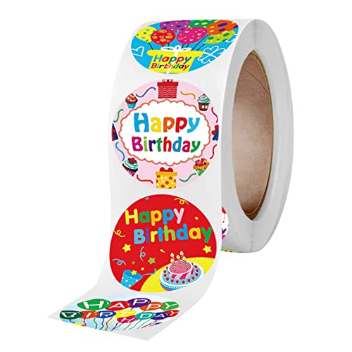 MAGICLULU 1 Rolle 500 Stück Geburtstagsaufkleber Rolle Begrüßungskarten-etikettenaufkleber für Festliche Dekorative Versiegelungsaufkleber MAGICLULU 1 Rolle 500 Stück Geburtstagsaufkleber Rolle Begrüßungskarten-etikettenaufkleber für Festliche Dekorative Versiegelungsaufkleber von MAGICLULU