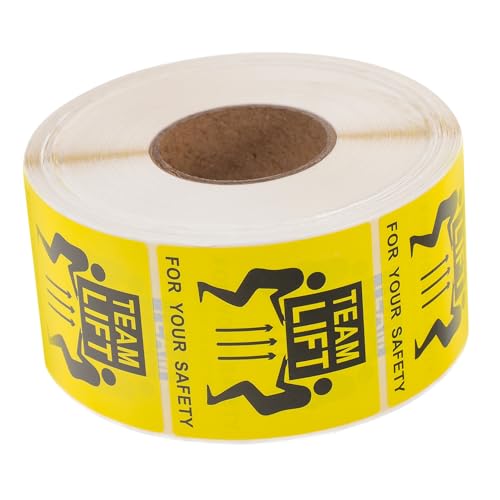 MAGICLULU 1 Rolle Aufkleber für Versand Rollend Team Lift Etiketten für Lager Selbstklebende Warnetiketten für Sichere Handhabung Transport von MAGICLULU