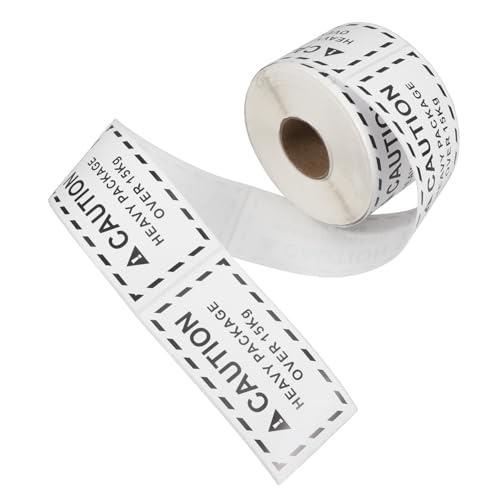 MAGICLULU 1 Rolle Etikett „übergewicht“. Thermoaufkleber-etiketten Aufkleber Für Backetiketten Warnaufkleber Versandetikettenpapier Aufkleber Mit Warnschildern Kupferplattenaufkleber Weiß von MAGICLULU