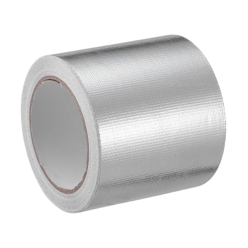 MAGICLULU 1 Rolle Glasfasergewebe-aluminiumfolienband Kanalisation Rohr Garage Isolierung Temperatur Hoch Beständig Für Isoliert Hitze Klebeband Aus Aluminium Kanaldichtung Silver von MAGICLULU