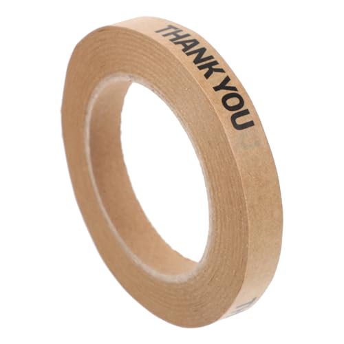 MAGICLULU 1 Rolle Kraftpapier Sealing Tape für Kleine Unternehmen Selbstklebendes Thank You Tape zum Verschließen von Tüten Geeignet für Lebensmittel Backwaren und Blumenarrangements von MAGICLULU