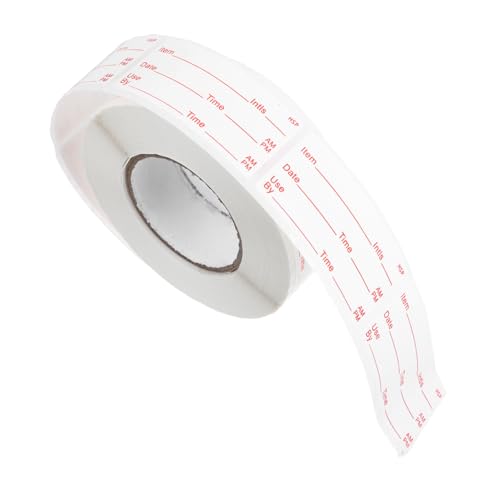 MAGICLULU 1 Rolle Lebensmittelaufkleber für Gefrierbehälter Abnehmbare Öl und Wasserfeste für Diy Beschriftung Stark Haftend Temperaturbeständig von MAGICLULU