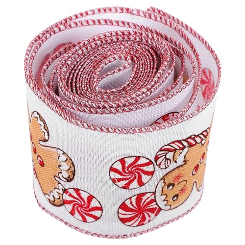 MAGICLULU 1 Rolle Lebkuchenmann-Weihnachtsband Geschenkband Im Weihnachtsstil Lebkuchenmann-Weihnachtsband Mit Draht Zum Verpacken Von Diy-Bastelarbeiten MAGICLULU 1 Rolle Lebkuchenmann-Weihnachtsband Geschenkband Im Weihnachtsstil Lebkuchenmann-Weihnachtsband Mit Draht Zum Verpacken Von Diy-Bastelarbeiten von MAGICLULU