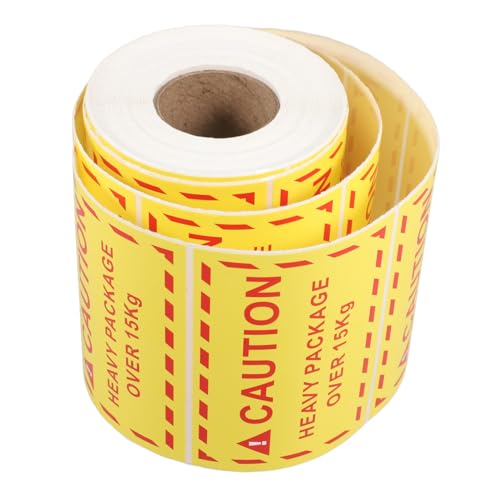 MAGICLULU 1 Rolle Übergewicht Aufkleber Warnaufkleber Schwere Aufkleber Lebensmitteletiketten Aufkleber Versandetiketten Vorsicht Schweres Etikett Gelbe Kupferplattenaufkleber MAGICLULU 1 Rolle Übergewicht Aufkleber Warnaufkleber Schwere Aufkleber Lebensmitteletiketten Aufkleber Versandetiketten Vorsicht Schweres Etikett Gelbe Kupferplattenaufkleber von MAGICLULU