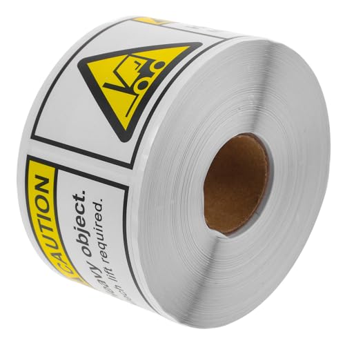 MAGICLULU 1 Rolle Übergewicht Warnaufkleber Selbstklebende Etiketten für Versand Team Lift Labels Vielseitige Verpackungsaufkleber für Sichere Warenhandhabung von MAGICLULU