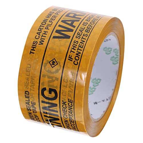 MAGICLULU 1 Rolle Warnband Verpackungs Band Klebeband Warnbänder Dichtbänder Wickelband Abdichtband Versandband für Pakete Packband nachfüllen Packband für Umzugskartons hoch Gelb von MAGICLULU