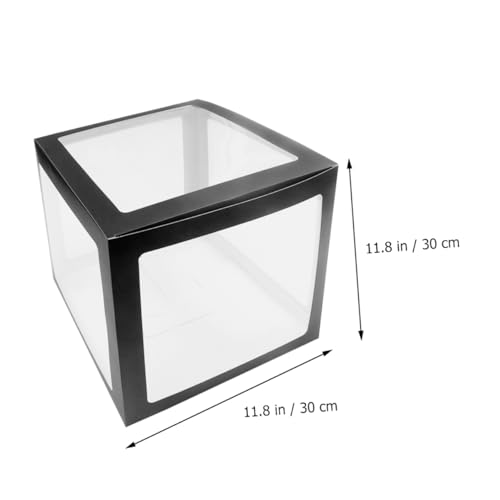 MAGICLULU 1 Satz 4 Stück Transparente Box Dekorationen Hochzeit Fiesta Brautballons Party Black von MAGICLULU
