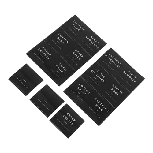 MAGICLULU 1 Satz Aufkleber Für Die Waschküche Etiketten Für Seifenaufkleber Etikett Für Spülmittel Haushaltskennzeichen Seifenetikett Shampoo -etiketten Etiketten Für Gläser Papier Schwarz von MAGICLULU