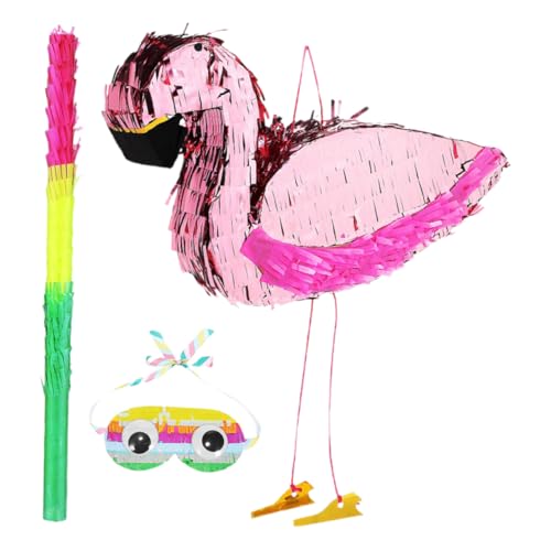 MAGICLULU 1 Satz Flamingo Piñata mit und Augenmaske Rosa Partydekoration für Kindergeburtstage Tropische Feiern und Familienspiele Leicht Aufzubauen Interaktive Unterhaltung für MAGICLULU 1 Satz Flamingo Piñata mit und Augenmaske Rosa Partydekoration für Kindergeburtstage Tropische Feiern und Familienspiele Leicht Aufzubauen Interaktive Unterhaltung für von MAGICLULU