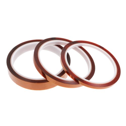 MAGICLULU 1 Satz Hochtemperaturbeständiges Klebeband Wärmeband Klebeband Für Platine Thermoband Sublimationsband Band Hitzebeständiges Band Abklebeband Pi-film Braun 3rollen von MAGICLULU